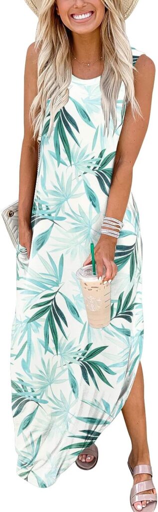 ANRABESS Womens Casual Loose Sundress Long Dress Sleeveless Split Maxi Dresses Summer Beach Dress with Pockets ANRABESS Womens Casual Loose Sundress Long Dress Sleeveless Split Maxi Dresses Summer Beach Dress with Pockets