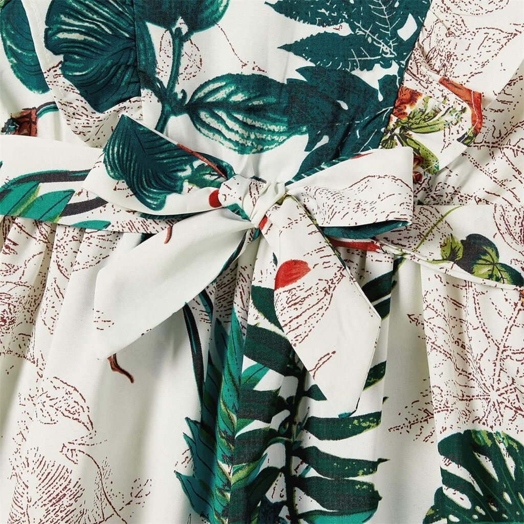 PATPAT Family Matching Outfits Mommy and Me Dresses Leaf Print Spaghetti Strap Casual Sleeveless Matching Outfits PATPAT Family Matching Outfits Mommy and Me Dresses Leaf Print Spaghetti Strap Casual Sleeveless Matching Outfits