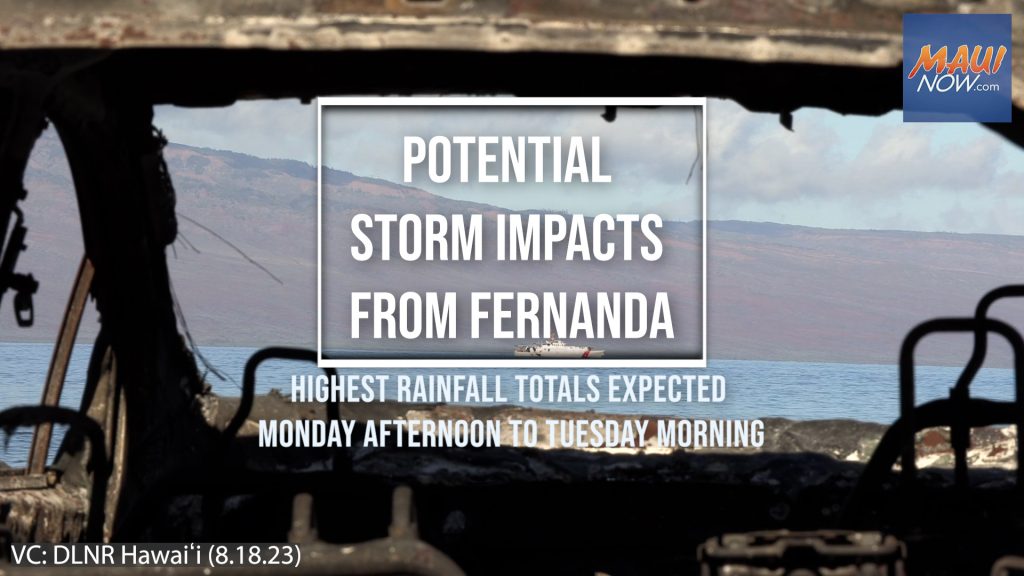 County of Maui prepares for potential storm impacts from post-tropical cyclone Fernanda