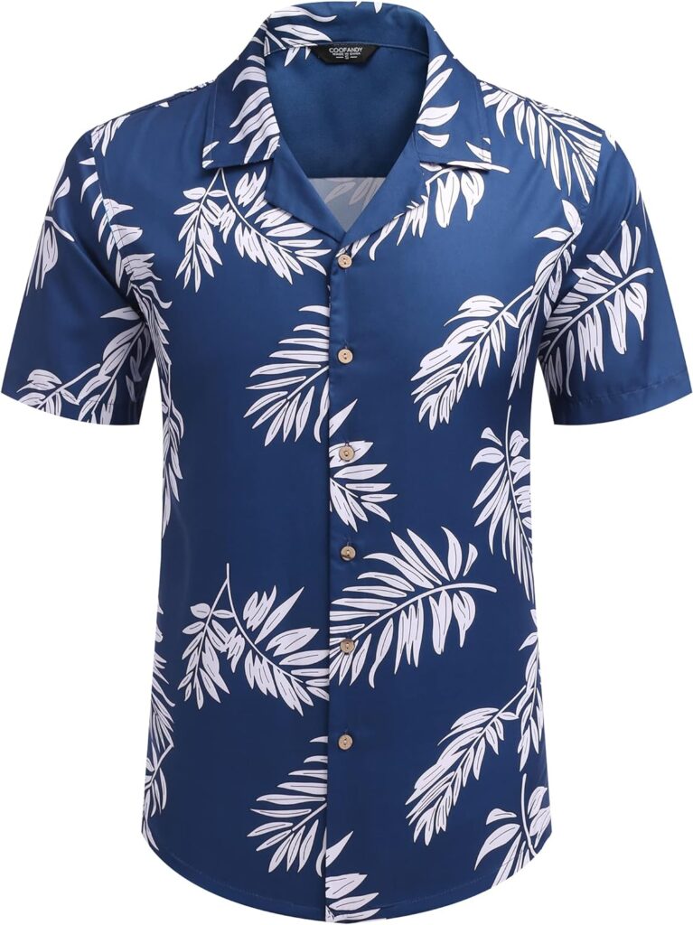 COOFANDY Mens Hawaiian Shirt Short Sleeve Beach Tropical Shirts Summer Casual Button Down Shirts COOFANDY Mens Hawaiian Shirt Short Sleeve Beach Tropical Shirts Summer Casual Button Down Shirts