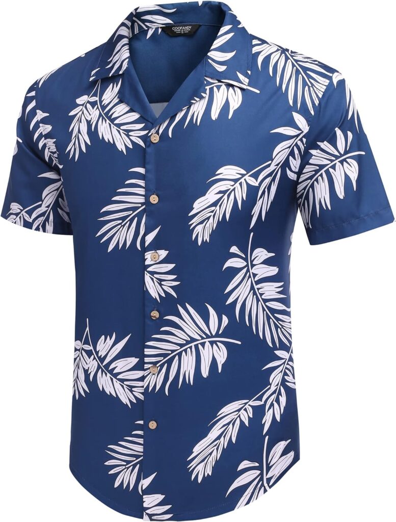 COOFANDY Mens Hawaiian Shirt Short Sleeve Beach Tropical Shirts Summer Casual Button Down Shirts COOFANDY Mens Hawaiian Shirt Short Sleeve Beach Tropical Shirts Summer Casual Button Down Shirts