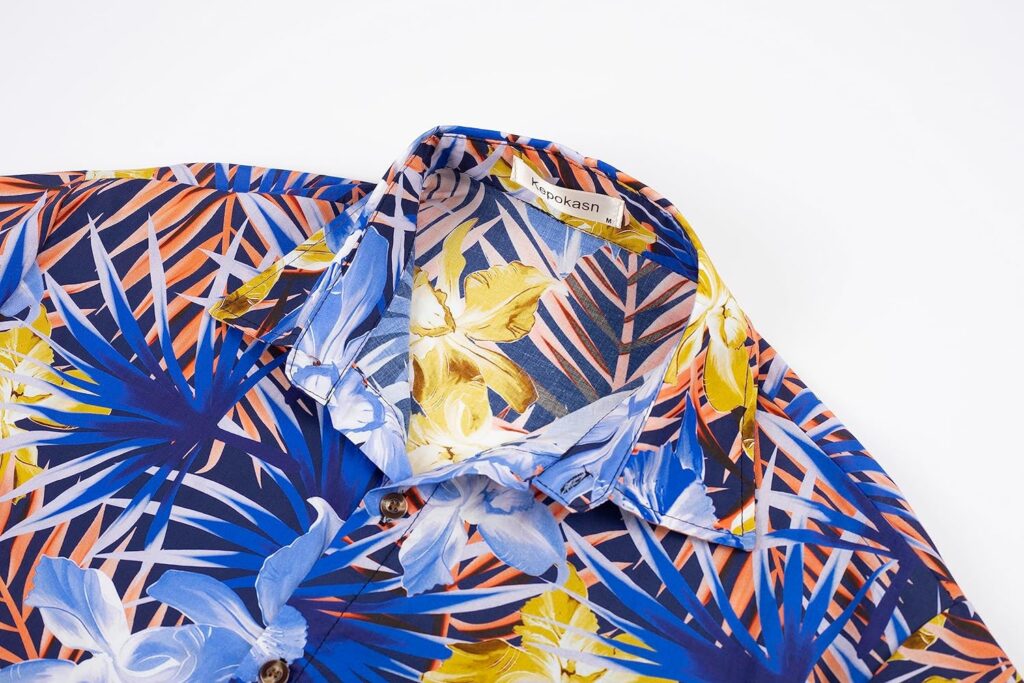 Kepokasn Hawaiian Shirt for Men Short Sleeve Button Down Shirts Casual Stylish Tropical Summer Beach Shirt with Pocket Kepokasn Hawaiian Shirt for Men Short Sleeve Button Down Shirts Casual Stylish Tropical Summer Beach Shirt with Pocket