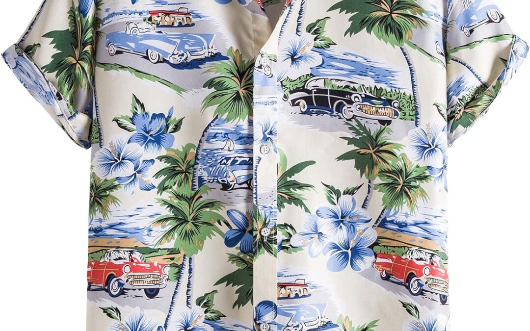 Men’s Casual Tropical Print Hawaiian Shirt Review