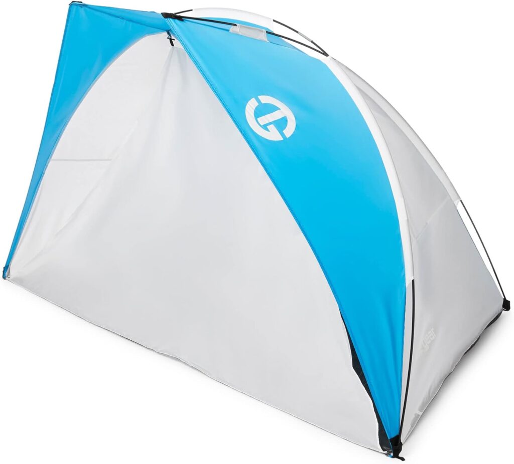 Tahoe Gear Cruz Bay Summer Sun Shelter and Beach Shade Tent Canopy, Blue White Tahoe Gear Cruz Bay Summer Sun Shelter and Beach Shade Tent Canopy, Blue White