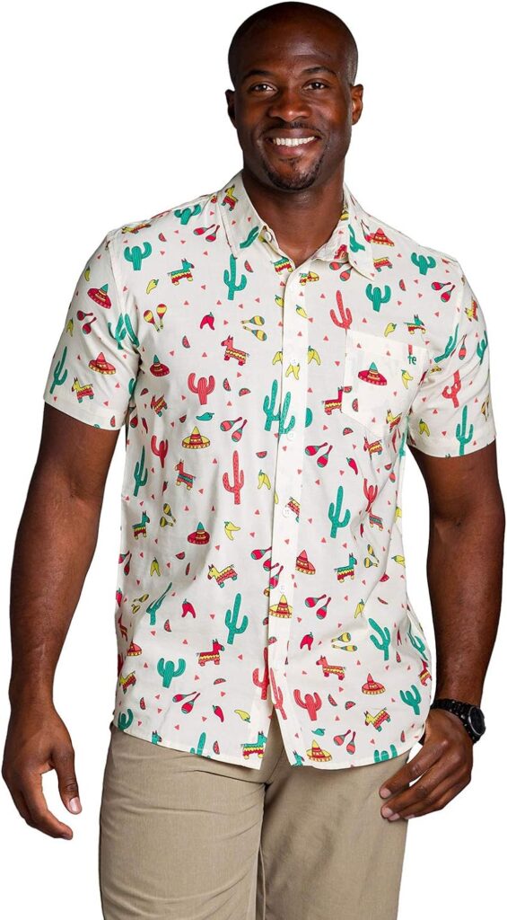 Tipsy Elves Mens Hawaiian Shirts - Vacation Beach Shirts for Men - Tropical Short Sleeve Mens Summer Shirts