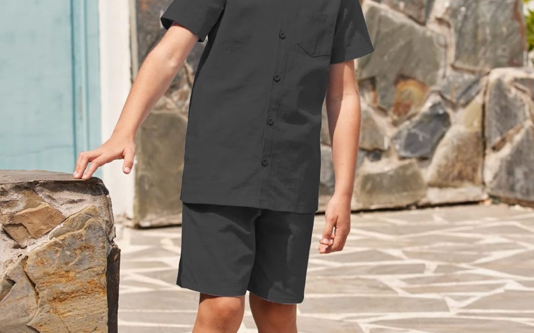 COOFANDY Men 2 Piece Linen Set Casual Short Sleeve Shirt and Short Beach Set Review