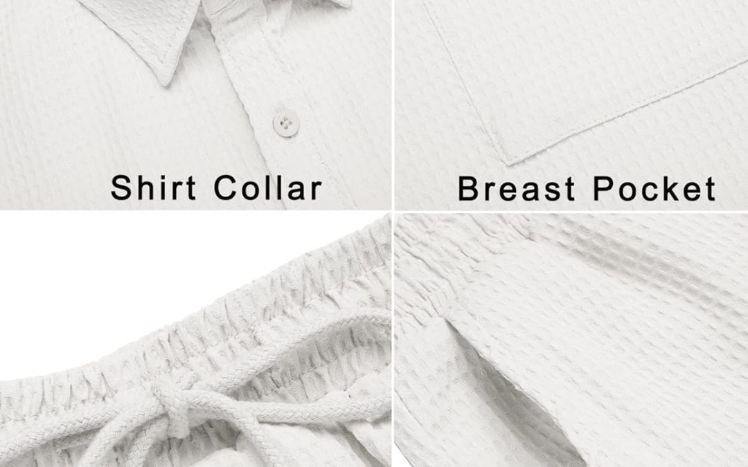 COOFANDY Men 2 Piece Short Sets Outfits Beach Button Down Short Sleeve Shirt and Short Sets Review