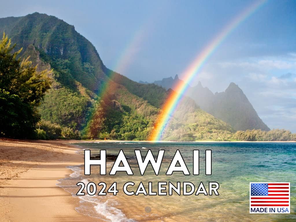 Hawaii Calendar 2024 Wall Monthly Tropical Beach Wall Calander Kauai Maui 12 Month
