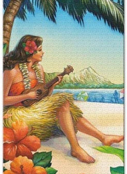 Hawaiian Beach Towel Vintage Hula Girl Design Review