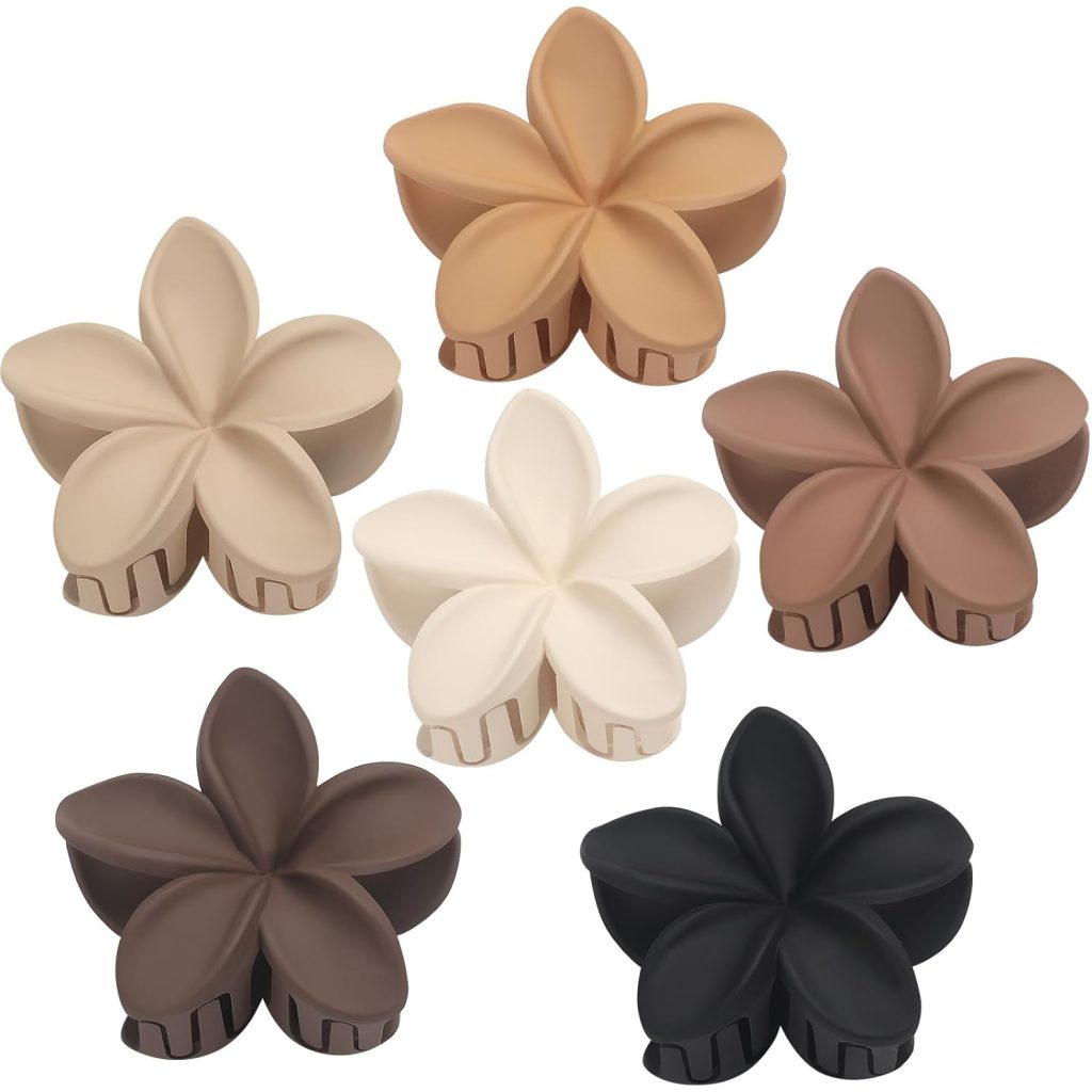 Sisiaipu Flower Hair Claw Clips 6 Pcs Large Claw Clips for Thick Hair Hawaiian Flower Hair Clips Plumeria Claw Clips for Thin Hair Beach Hair Accessories for Women and Girls -Khaki Sisiaipu Flower Hair Claw Clips 6 Pcs Large Claw Clips for Thick Hair Hawaiian Flower Hair Clips Plumeria Claw Clips for Thin Hair Beach Hair Accessories for Women and Girls -Khaki