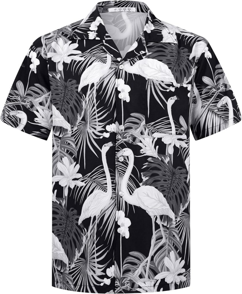 APTRO Mens Hawaiian Shirts Short Sleeve Beach Vacation Casual Shirts Aloha Button Down Shirts