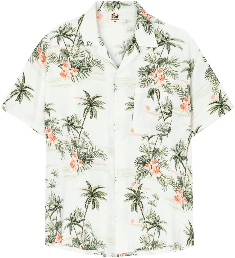 SURF CUZ Mens Hawaiian Shirts Short Sleeve Stretch Casual Aloha Shirt Vacation Mens Tropical Button Down Beach Shirts SURF CUZ Mens Hawaiian Shirts Short Sleeve Stretch Casual Aloha Shirt Vacation Mens Tropical Button Down Beach Shirts